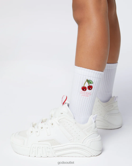 Kids GCDS Junior Cherry Socks White 0FVX769