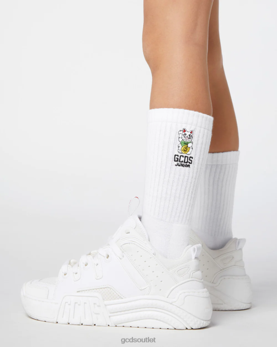 Kids GCDS Junior Kittho Socks White 0FVX770