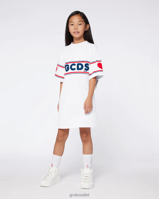Kids GCDS Junior logo Dress White 0FVX814