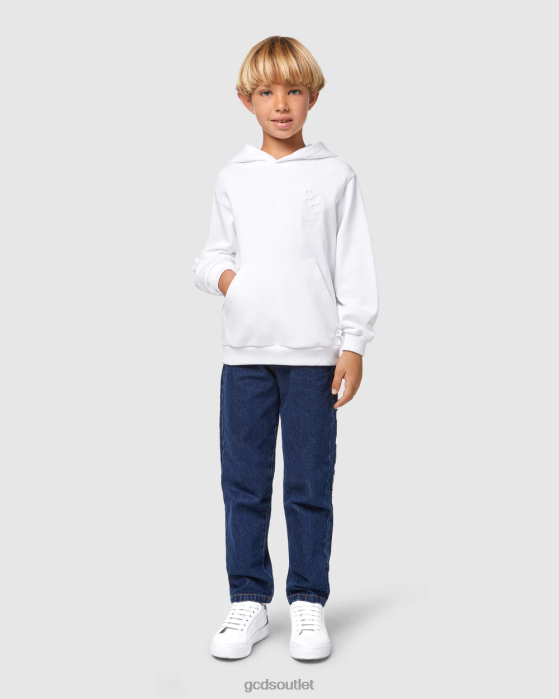 Kids GCDS Junior Bliss logo hoodie White 0FVX675