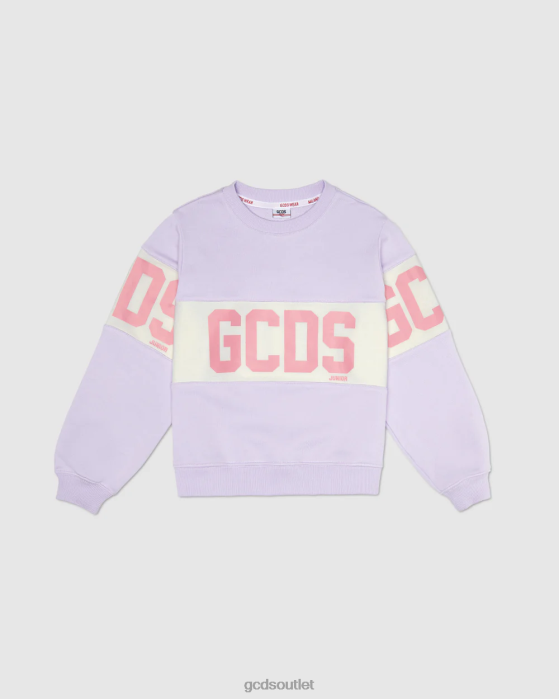 Kids GCDS Junior Logo band crewneck Lilac 0FVX680
