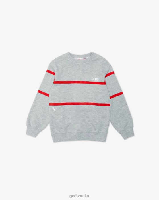 Kids GCDS Junior Low Logo Band Crewneck Grey 0FVX693