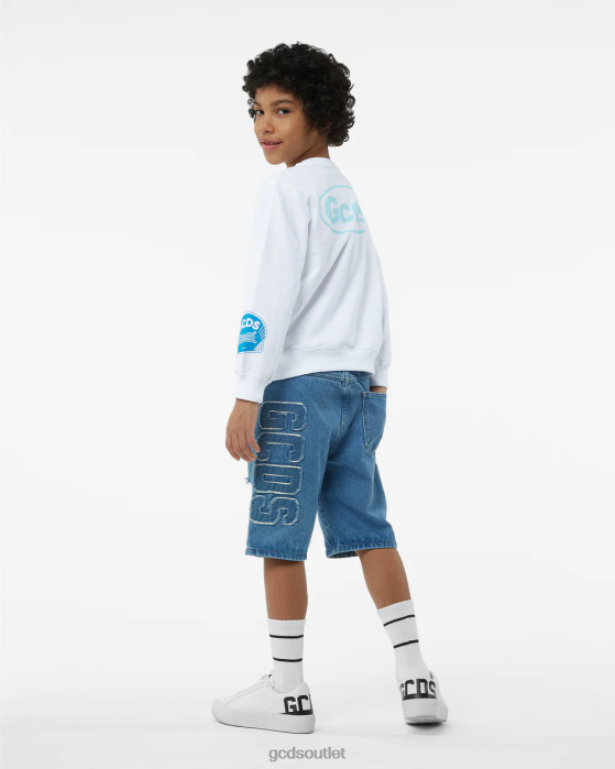 Kids GCDS Junior Shell Crewneck White 0FVX701
