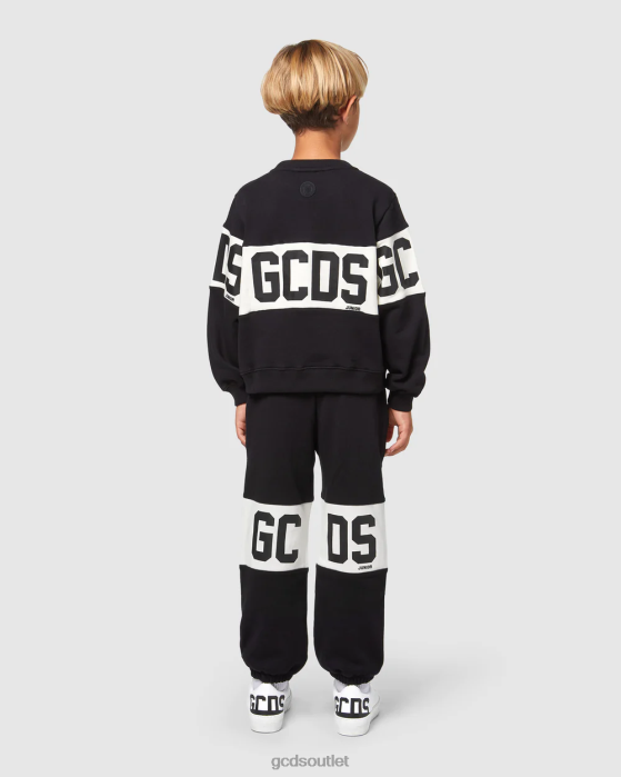 Kids GCDS Junior logo band Crewneck Black 0FVX669