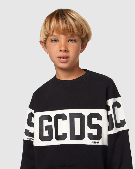 Kids GCDS Junior logo band Crewneck Black 0FVX669