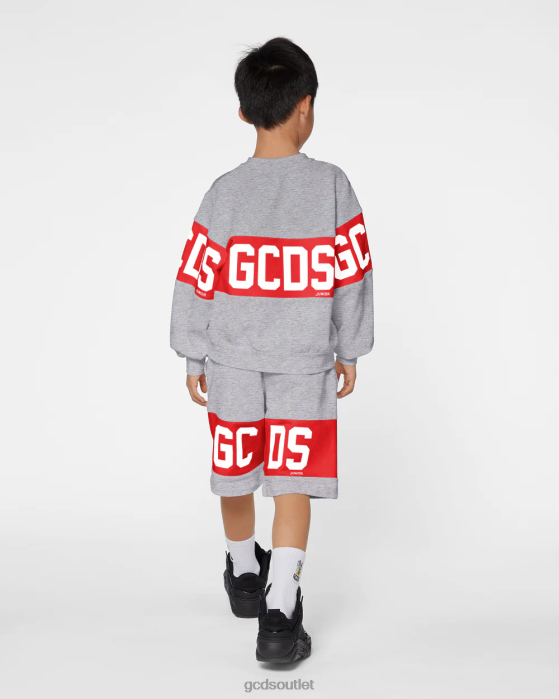Kids GCDS Junior logo band Crewneck Grey 0FVX692