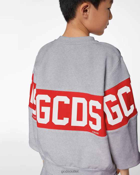 Kids GCDS Junior logo band Crewneck Grey 0FVX692