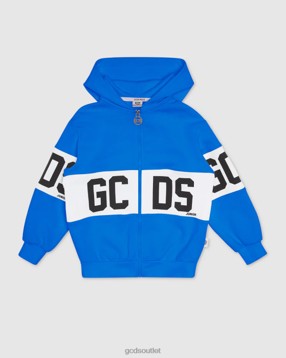 Kids GCDS Junior logo band Hoodie Blue 0FVX686