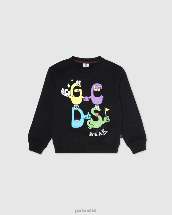 Kids GCDS Junior monsters crewneck Black 0FVX668