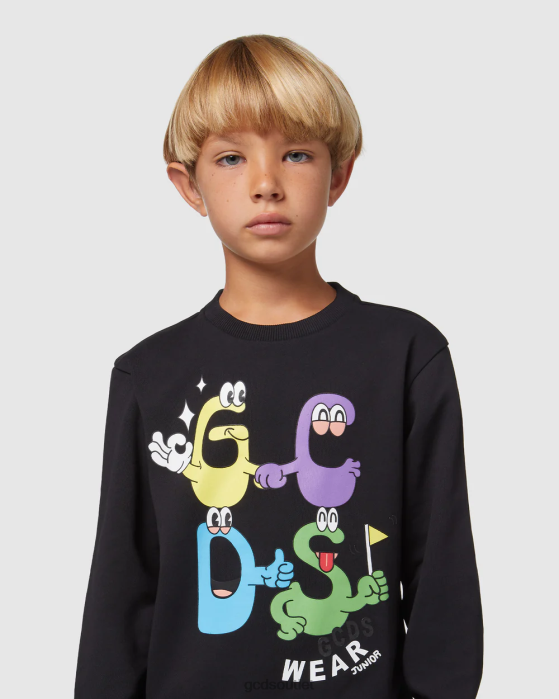 Kids GCDS Junior monsters crewneck Black 0FVX668