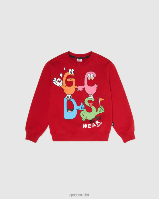 Kids GCDS Junior monsters crewneck Red 0FVX666