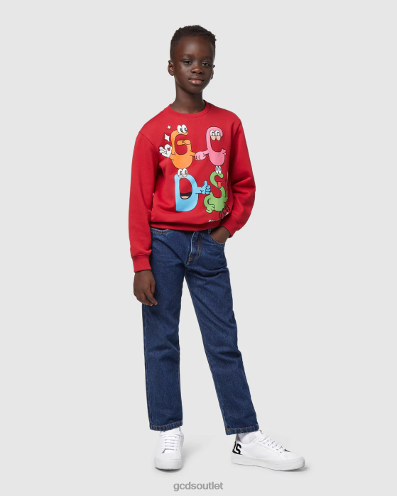 Kids GCDS Junior monsters crewneck Red 0FVX666