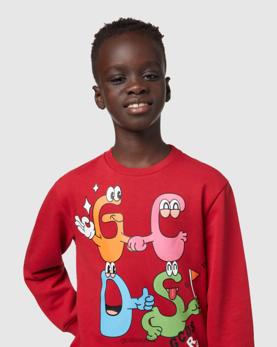 Kids GCDS Junior monsters crewneck Red 0FVX666