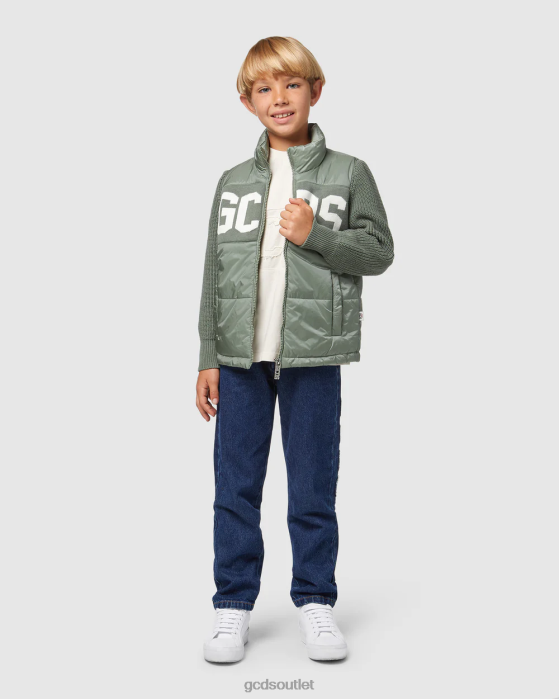 Kids GCDS Junior logo puffercoat Green 0FVX663