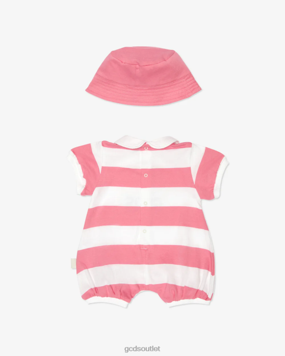 Kids GCDS Duck Two-Piece Baby Set Pink 0FVX587