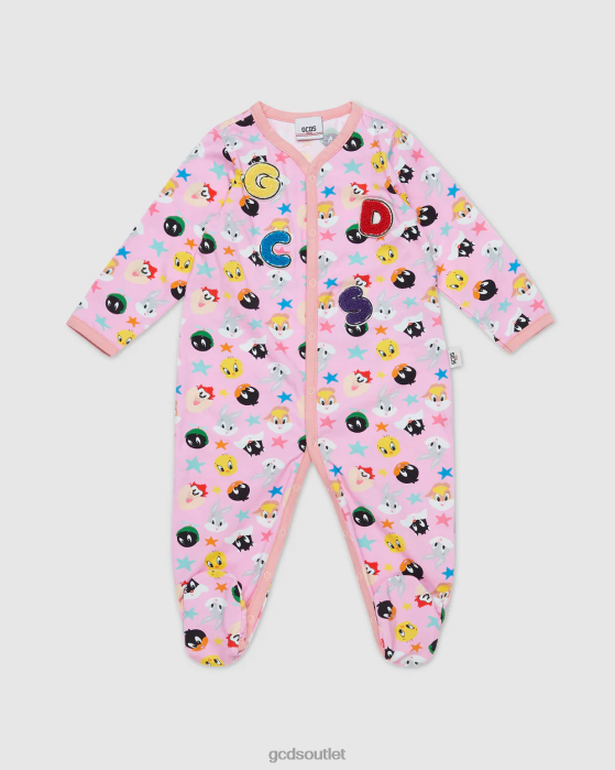 Kids GCDS Looney Tunes Playsuit Cradle Pink 0FVX581