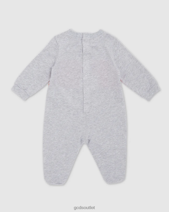Kids GCDS logo motif Playsuit Grey 0FVX571