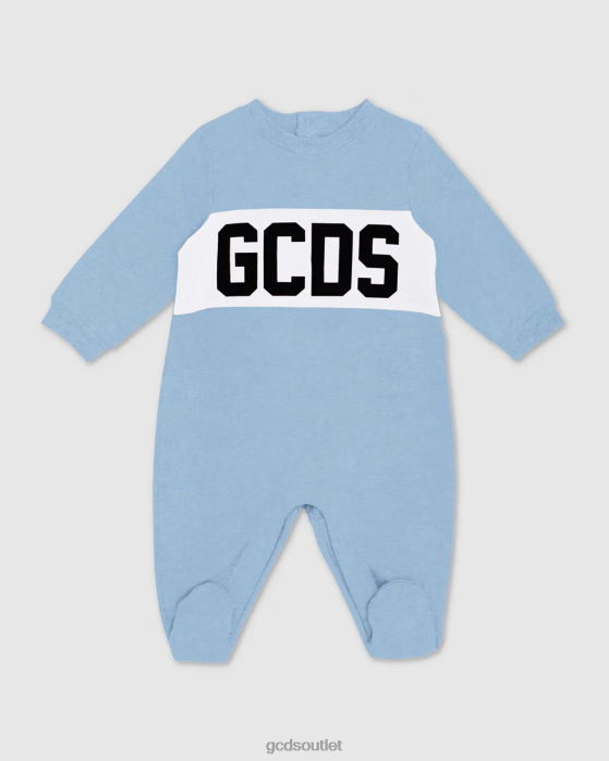 Kids GCDS logo motif Playsuit Light blue 0FVX579