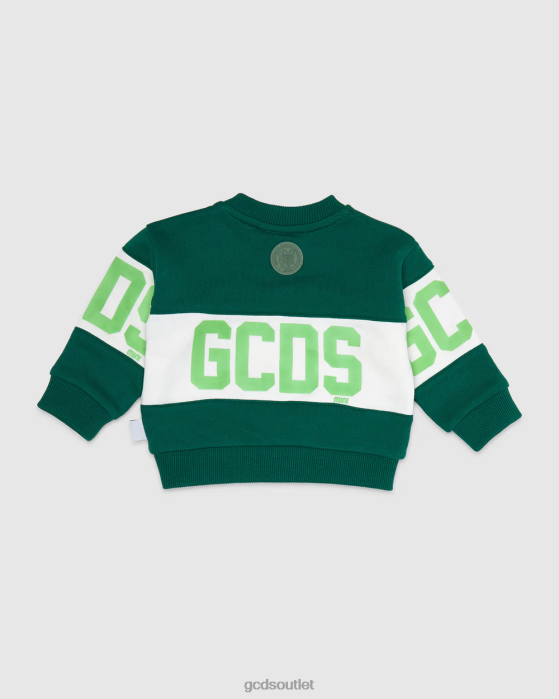 Kids GCDS Baby Logo band Hoodie Green 0FVX614