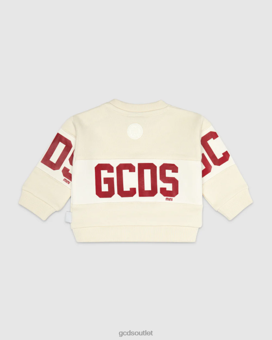 Kids GCDS Baby Logo band Hoodie Whitecap Grey 0FVX613