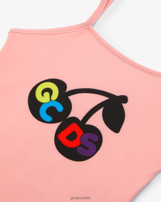 Kids GCDS Baby Cherry Swimsuit Pink 0FVX645