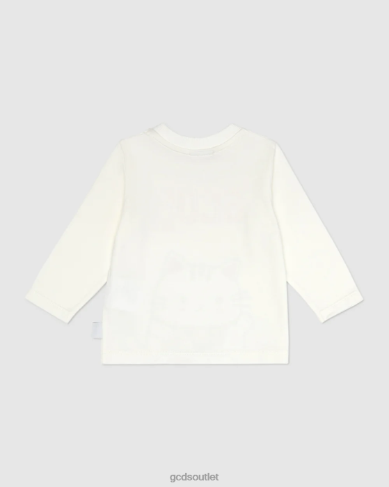 Kids GCDS Baby Kittho t-shirt Off White 0FVX630