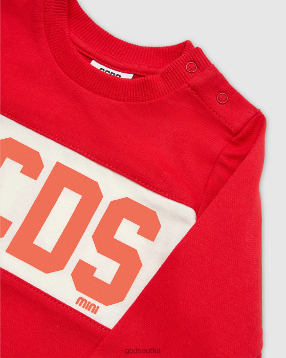Kids GCDS Baby logo band t-shirt Red 0FVX633