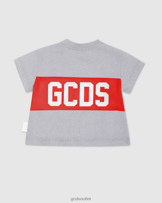 Kids GCDS Baby logo motif t-shirt Grey 0FVX634