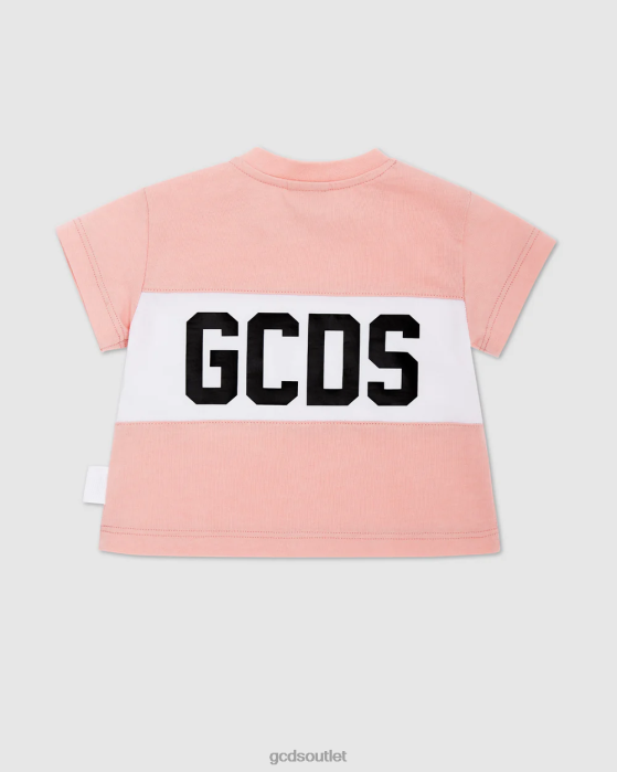 Kids GCDS Baby logo motif t-shirt Pink 0FVX636