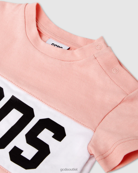 Kids GCDS Baby logo motif t-shirt Pink 0FVX636