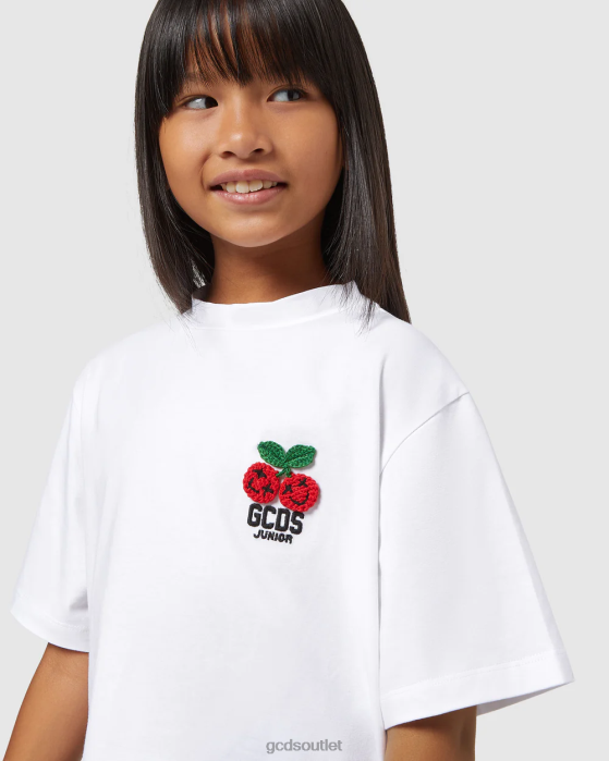 Kids GCDS Junior Cherry T-Shirt White 0FVX802