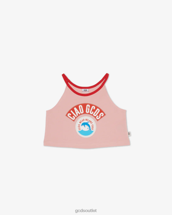 Kids GCDS Junior "Ciao " Tank Top Pink 0FVX796