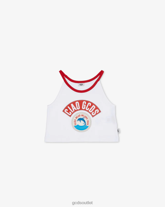 Kids GCDS Junior "Ciao " Tank Top White 0FVX797