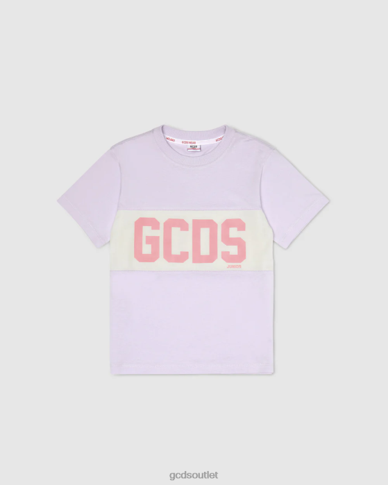 Kids GCDS Junior Logo band t-shirt Lilac 0FVX714