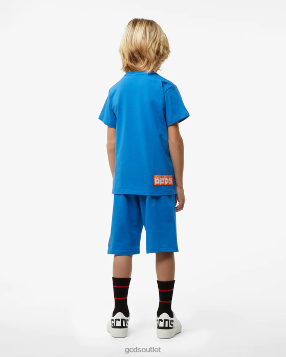 Kids GCDS Junior Shark T-Shirt Blue 0FVX729