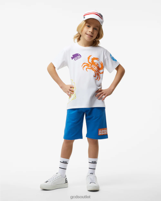 Kids GCDS Junior Shell T-Shirt White 0FVX728