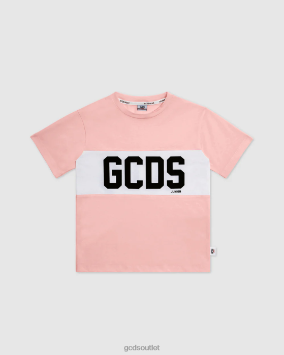 Kids GCDS Junior logo band T-shirt Pink 0FVX712