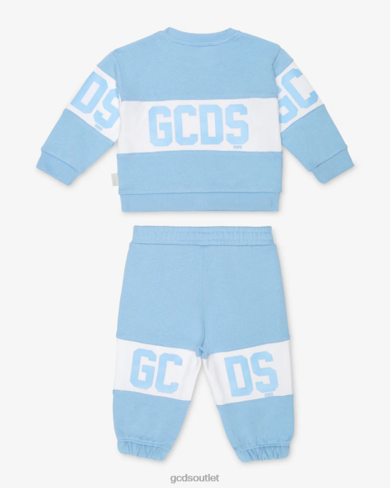 Kids GCDS Baby Logo Band Tracksuit Angel Blue 0FVX607