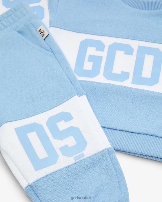 Kids GCDS Baby Logo Band Tracksuit Angel Blue 0FVX607