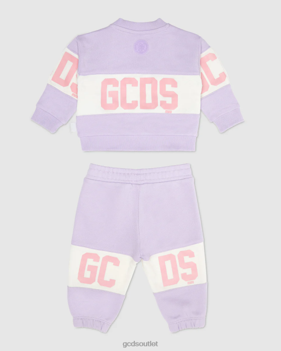 Kids GCDS Baby Logo band Tracksuit Lilac 0FVX594