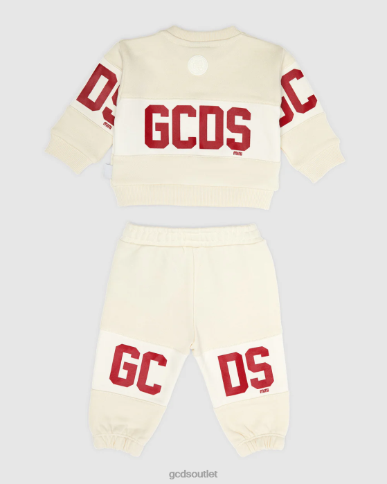 Kids GCDS Baby Logo band Tracksuit Whitecap Grey 0FVX598