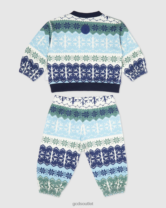 Kids GCDS Baby Logo band Xmas Tracksuit Blue 0FVX596