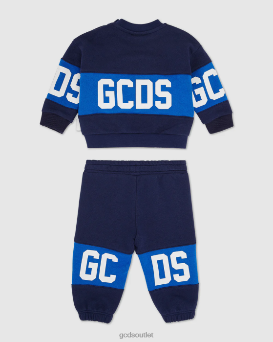 Kids GCDS Baby logo motif tracksuit Dark Blue 0FVX597