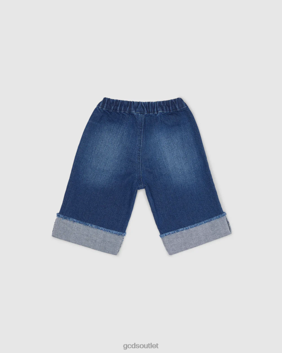 Kids GCDS Baby heart denim jeans Light Blue 0FVX621