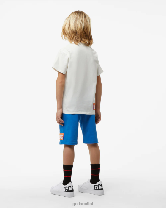 Kids GCDS Junior Cotton Shorts Blue 0FVX759