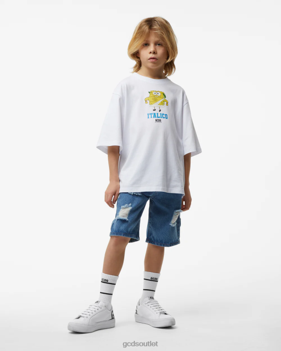 Kids GCDS Junior Denim Bermuda Blue 0FVX758