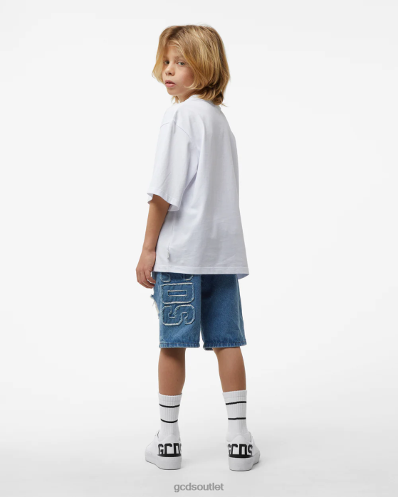 Kids GCDS Junior Denim Bermuda Blue 0FVX758
