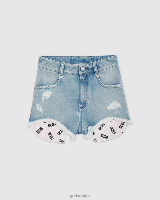 Kids GCDS Junior Denim shorts Light blue 0FVX818
