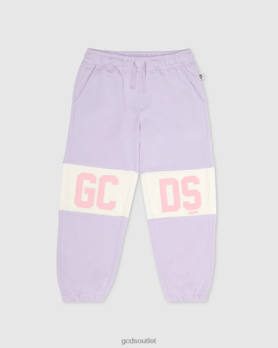Kids GCDS Junior Logo band sweatbottoms Lilac 0FVX740