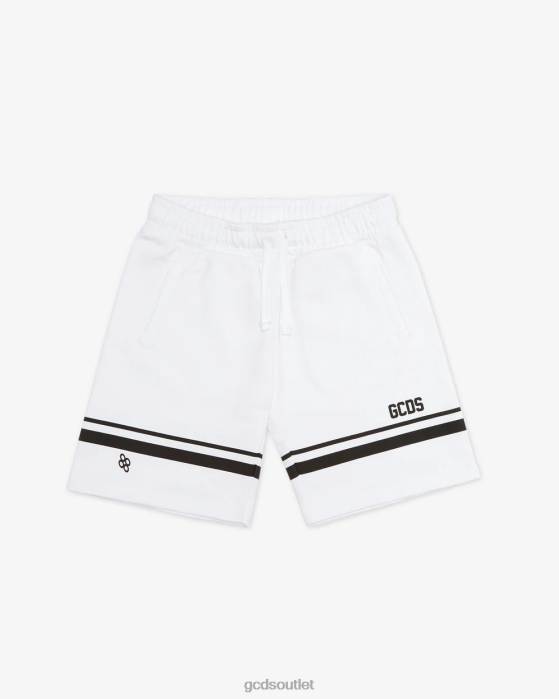 Kids GCDS Junior Low Logo Band Bermuda White 0FVX757